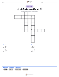 A Christmas Carol printable worksheet preview
