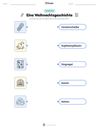 Eine Weihnachtsgeschichte druckbare Arbeitsblatt Vorschau