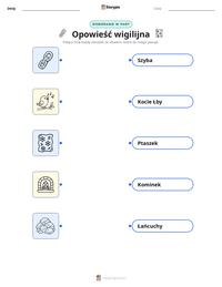 Podgląd drukowalnego arkusza ćwiczeń Opowieść wigilijna