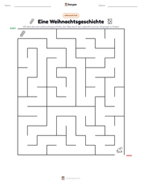 Eine Weihnachtsgeschichte druckbare Arbeitsblatt Vorschau