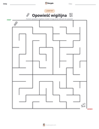 Podgląd drukowalnego arkusza ćwiczeń Opowieść wigilijna
