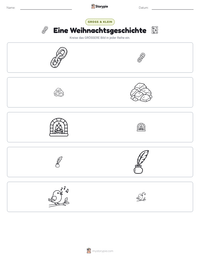 Eine Weihnachtsgeschichte druckbare Arbeitsblatt Vorschau