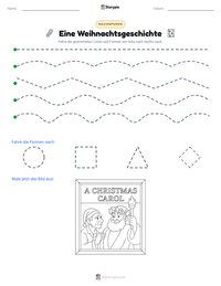 Eine Weihnachtsgeschichte druckbare Arbeitsblatt Vorschau