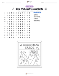 Eine Weihnachtsgeschichte druckbare Arbeitsblatt Vorschau