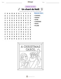 Aperçu de la feuille de travail imprimable Un chant de Noël