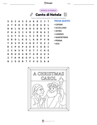 Anteprima della scheda stampabile di Canto di Natale