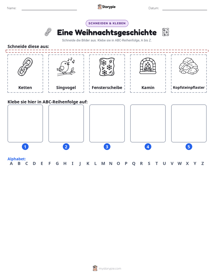 Schneiden & Einfügen Alphabet