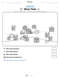 Oliver Twist druckbare Arbeitsblatt Vorschau