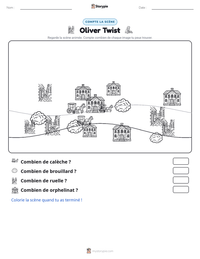 Aperçu de la feuille de travail imprimable Oliver Twist