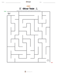 Oliver Twist printable worksheet preview