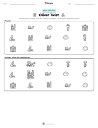 Oliver Twist printable worksheet preview