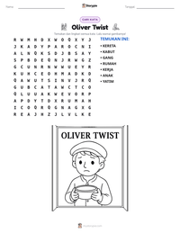 Prabaca lembar kerja cetak Oliver Twist