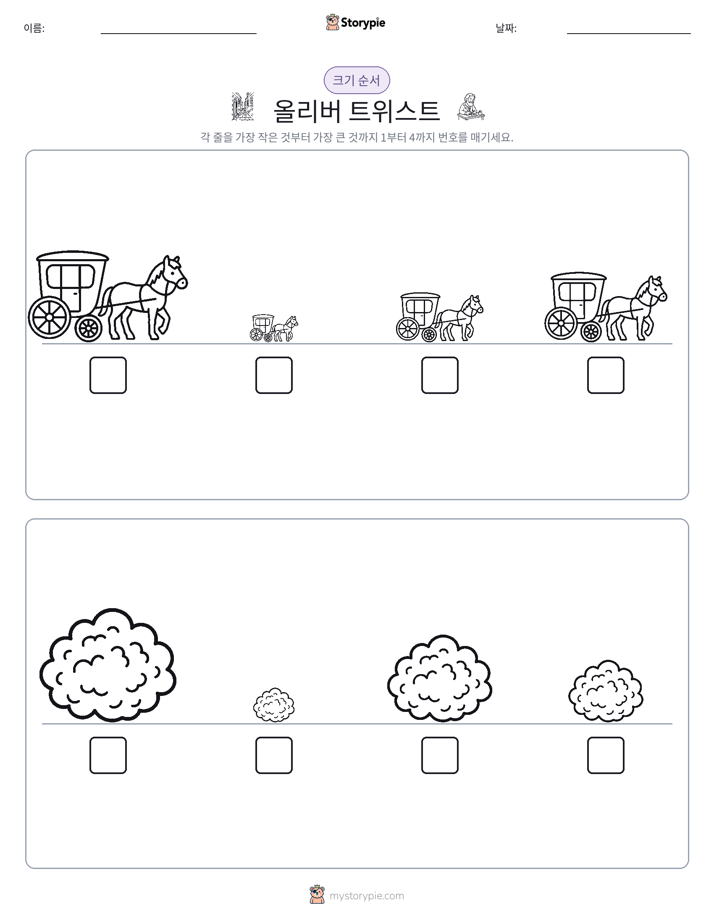 크기 순서