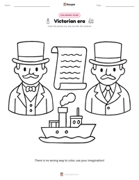 Victorian era printable worksheet preview