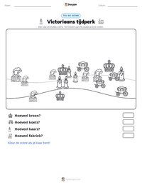 Victoriaans tijdperk afdrukbare werkblad voorbeeld