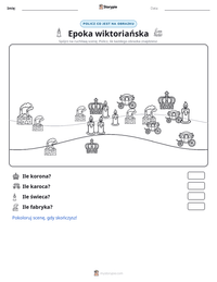 Podgląd drukowalnego arkusza ćwiczeń Epoka wiktoriańska