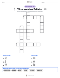 Viktorianisches Zeitalter druckbare Arbeitsblatt Vorschau