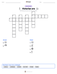 Victorian era printable worksheet preview