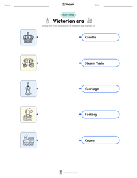 Victorian era printable worksheet preview