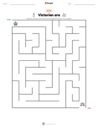 Victorian era printable worksheet preview