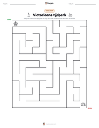 Victoriaans tijdperk afdrukbare werkblad voorbeeld