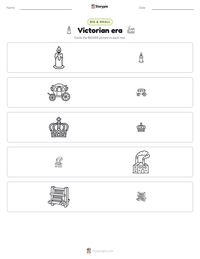 Victorian era printable worksheet preview