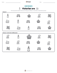 Victorian era printable worksheet preview