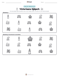 Victoriaans tijdperk afdrukbare werkblad voorbeeld