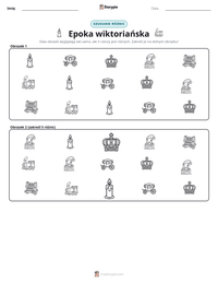 Podgląd drukowalnego arkusza ćwiczeń Epoka wiktoriańska