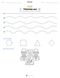 Victorian era printable worksheet preview