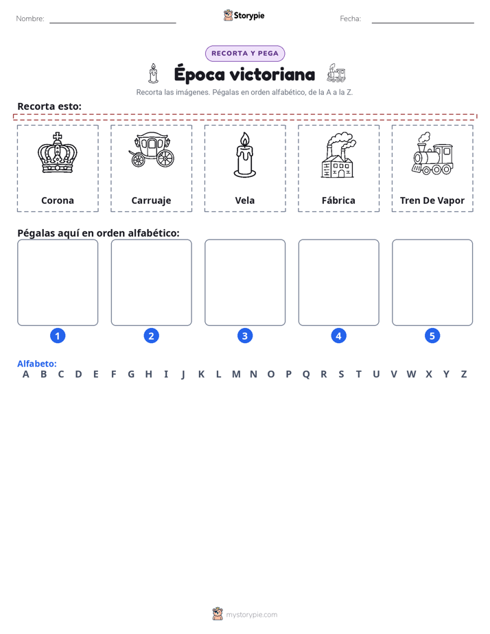 Cortar y Pegar el Alfabeto