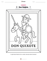 Don Quijote druckbare Arbeitsblatt Vorschau