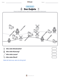Don Quijote druckbare Arbeitsblatt Vorschau