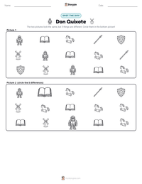 Don Quixote printable worksheet preview