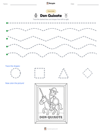 Don Quixote printable worksheet preview