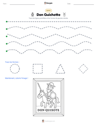 Aperçu de la feuille de travail imprimable Don Quichotte
