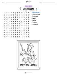 Don Quijote druckbare Arbeitsblatt Vorschau