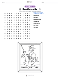 Anteprima della scheda stampabile di Don Chisciotte