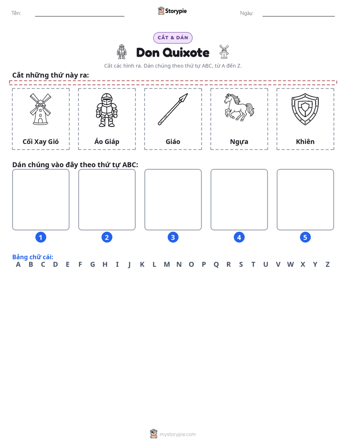 Cắt & Dán Chữ Cái