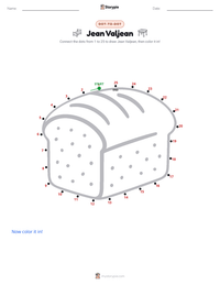 Jean Valjean printable worksheet preview