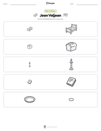 Jean Valjean printable worksheet preview