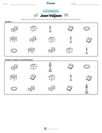 Prabaca lembar kerja cetak Jean Valjean