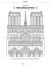 Notre-Dame de Paris druckbare Arbeitsblatt Vorschau