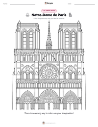 Notre-Dame de Paris printable worksheet preview