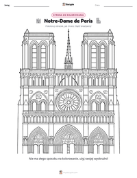 Podgląd drukowalnego arkusza ćwiczeń Notre-Dame de Paris