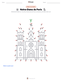 Notre-Dame de Paris druckbare Arbeitsblatt Vorschau