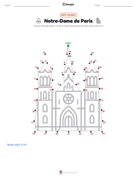 Notre-Dame de Paris printable worksheet preview