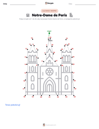 Podgląd drukowalnego arkusza ćwiczeń Notre-Dame de Paris