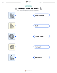 Notre-Dame de Paris printable worksheet preview
