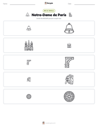Notre-Dame de Paris printable worksheet preview